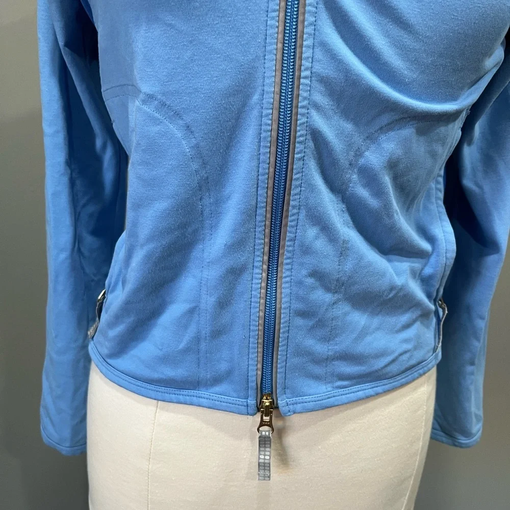 Nike Track Jacket Womens‎ Blue Hooded Zipper Pockets Full Zip